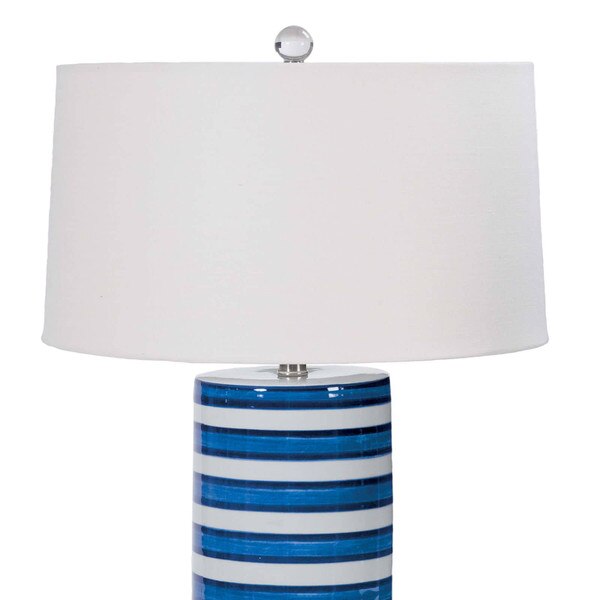 Striped Column Table Lamp